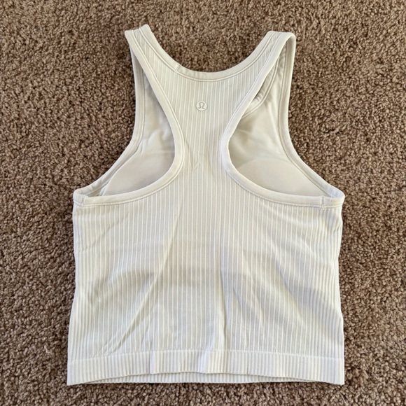 White Ribbed Tank Top - Picture 2 of 2